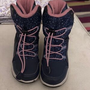 Geox Kids Blue and Pink Snow Boots